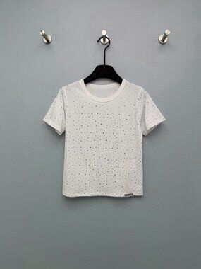 Alexander Wang 2026 Full-Rhinestone Cropped T-Shirt